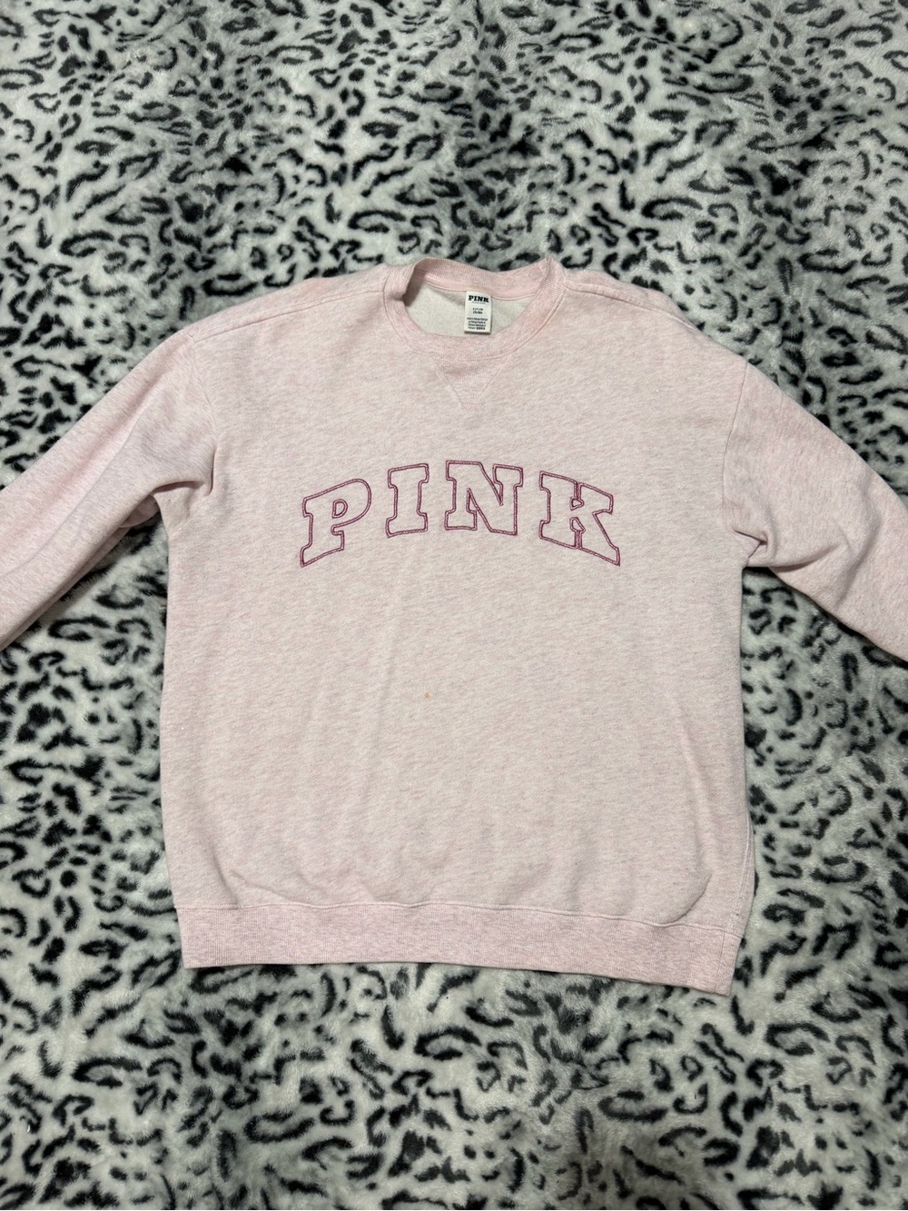 PINK Victoria's Secret Light Pink Crewneck Sweatshirt with Logo